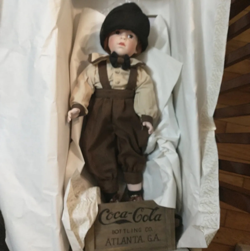 18-inch porcelain doll from The Franklin Mint coca cola